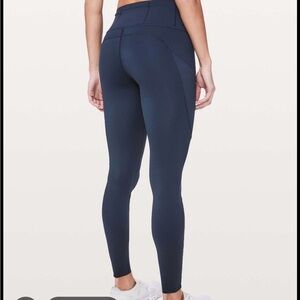 Lululemon Navy Fast and Free Leggings Sz8